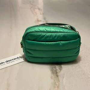 Ah Dorned Green Quilted Crossbody Bag